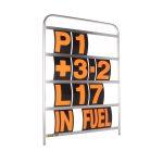 B-G Standard Aluminium Pit Board and Numbers - Silver w.numbers